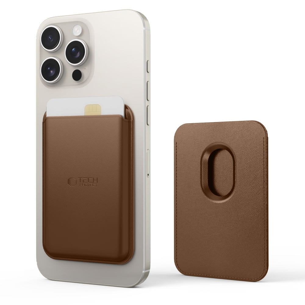 Image of Portfel na karty Tech-Protect MagWallet do MagSafe, brązowy