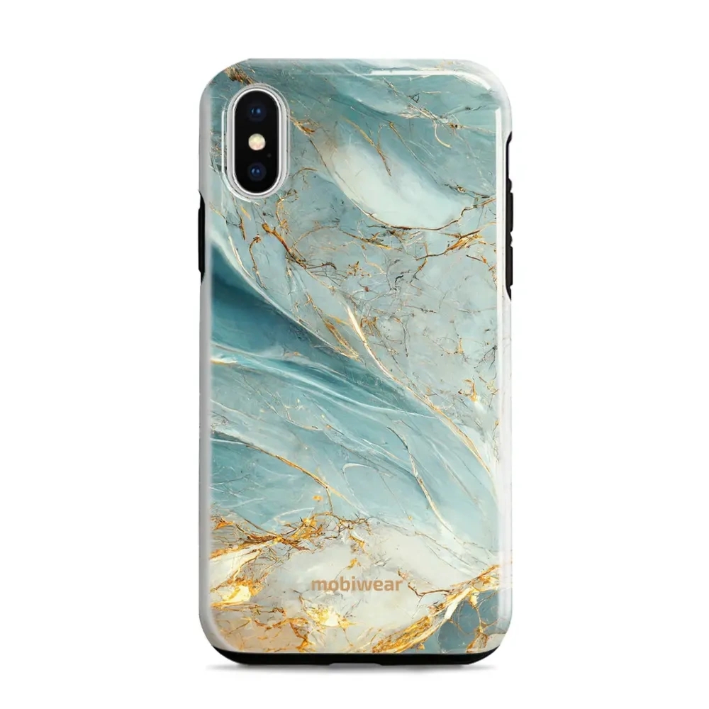 Etui ochronne do iPhone Xr, Mobiwear Elite Pro, żyła lazuru