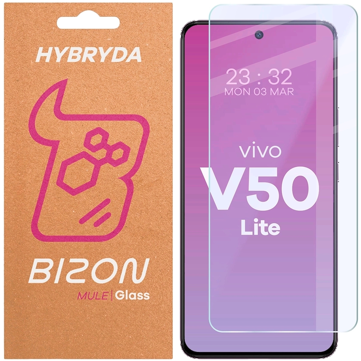 Elastyczne szkło hybrydowe Bizon Hybrid Mule do Vivo V50 Lite 4G/5G