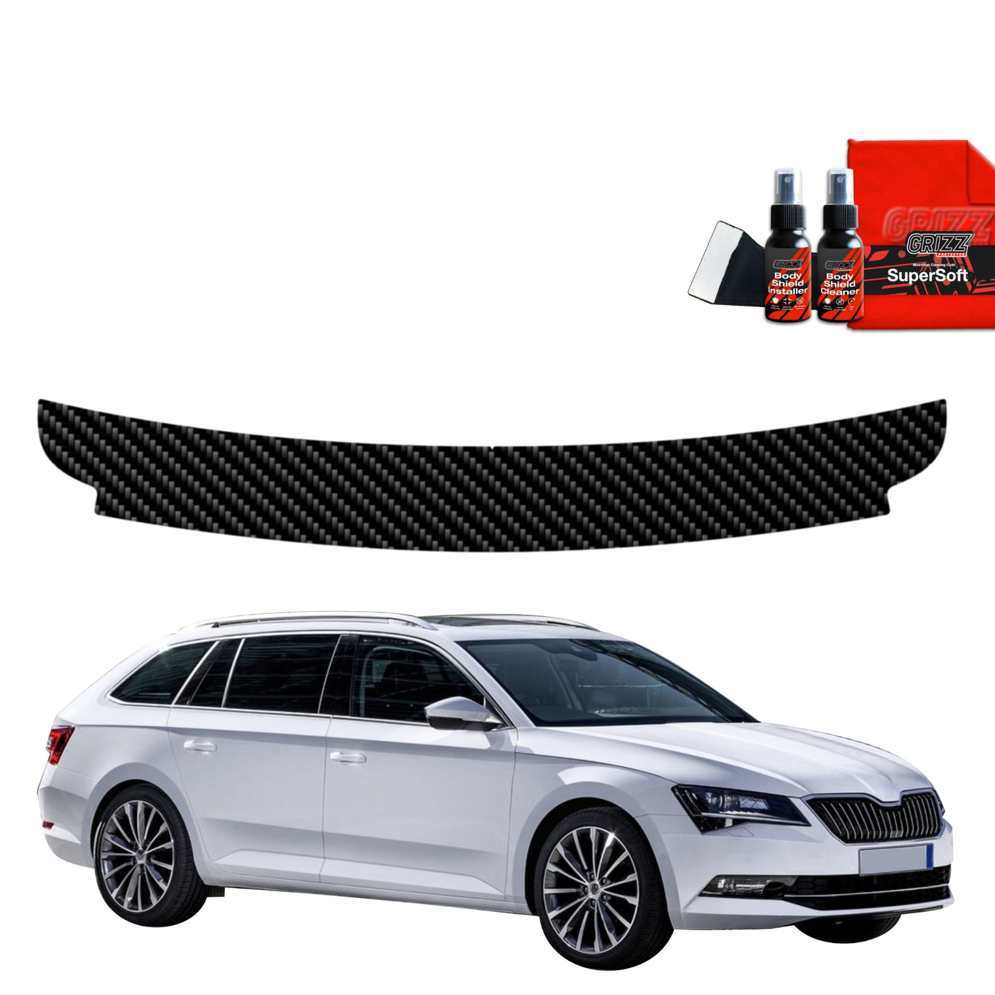Folia karbonowa Grizz Protector na próg bagażnika do Skoda Superb 3 Combi (2016-2019)