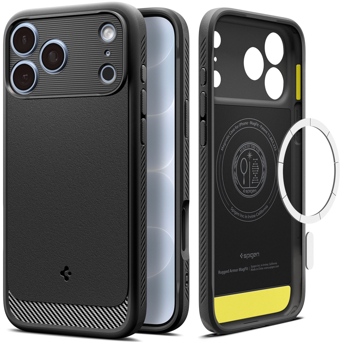 Etui Spigen Rugged Armor Mag do MagSafe do iPhone 18 Pro Max, czarne
