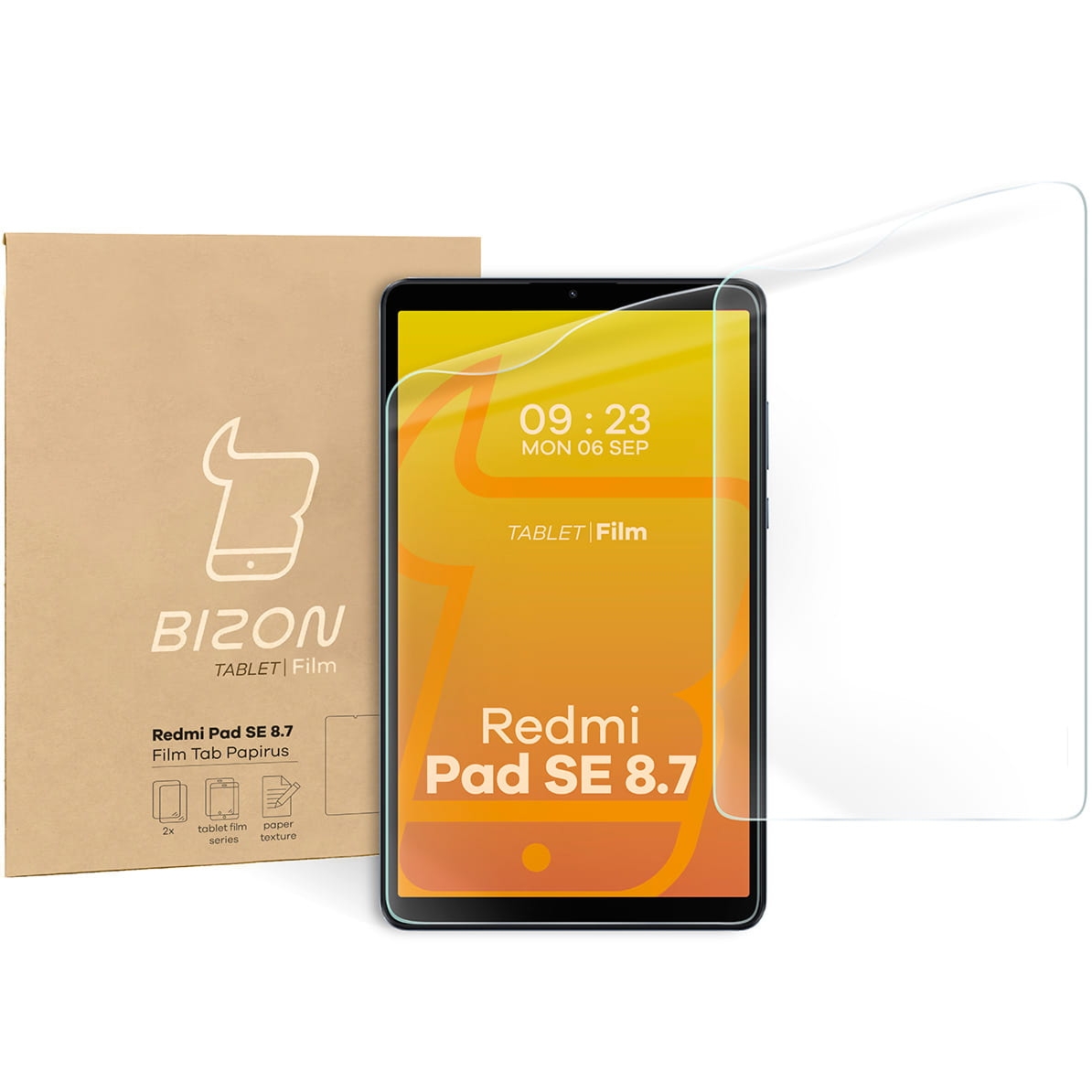 Folia imitująca papier Bizon Film Tab Papirus Duo do Xiaomi Redmi Pad SE 8.7” 2 sztuki