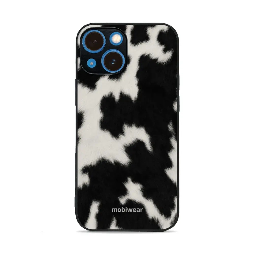 Etui ochronne do iPhone 13 Mini, Mobiwear Glossy Case, krowie futerko