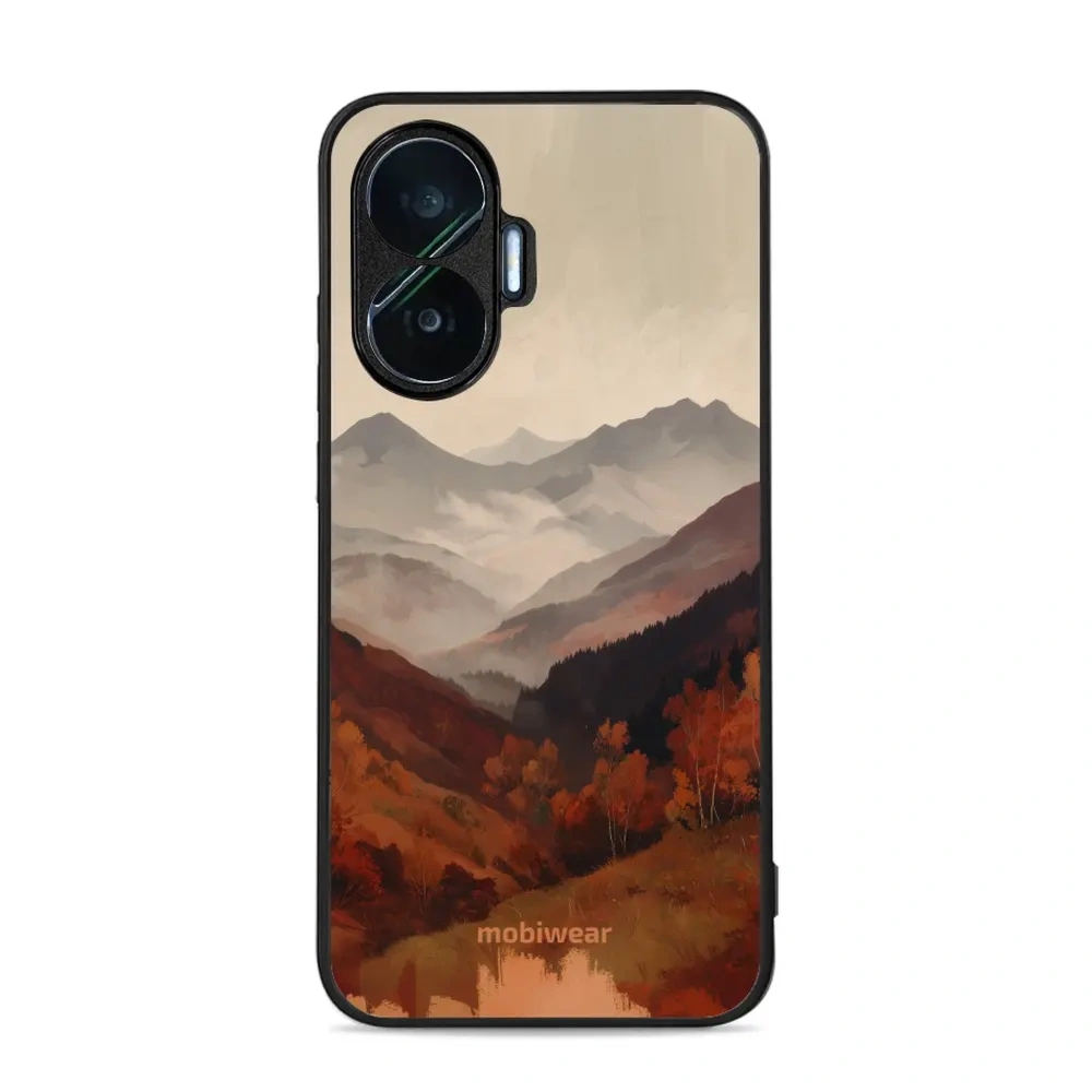 Etui ochronne do Xiaomi POCO F7, Mobiwear Glossy Case, mglista dolina w górach