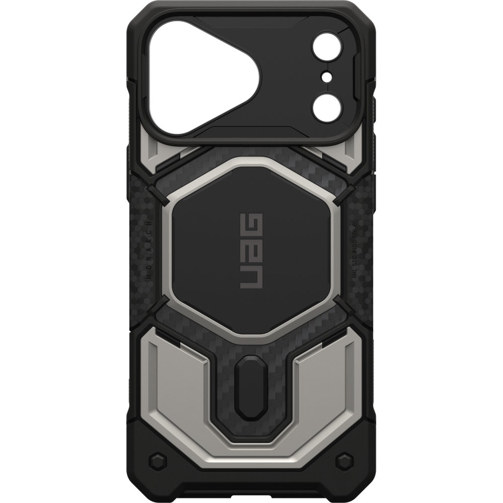 Etui pancerne UAG Monarch Pro do MagSafe do iPhone 18 Pro Max / 17 Pro Max, tytanowo-czarne z włóknem węglowym
