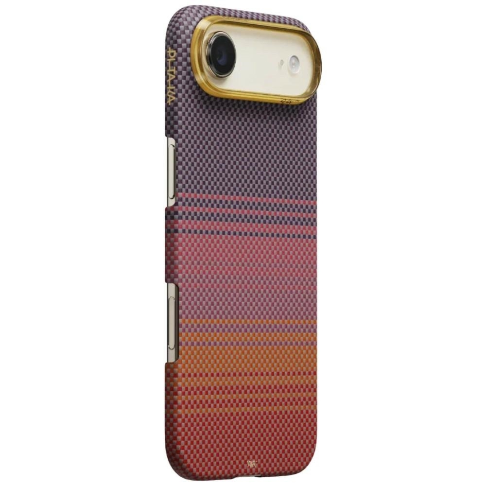 Etui aramidowe Pitaka Edge Case do MagSafe, do iPhone Air, fioletowo-różowe z kevlarem