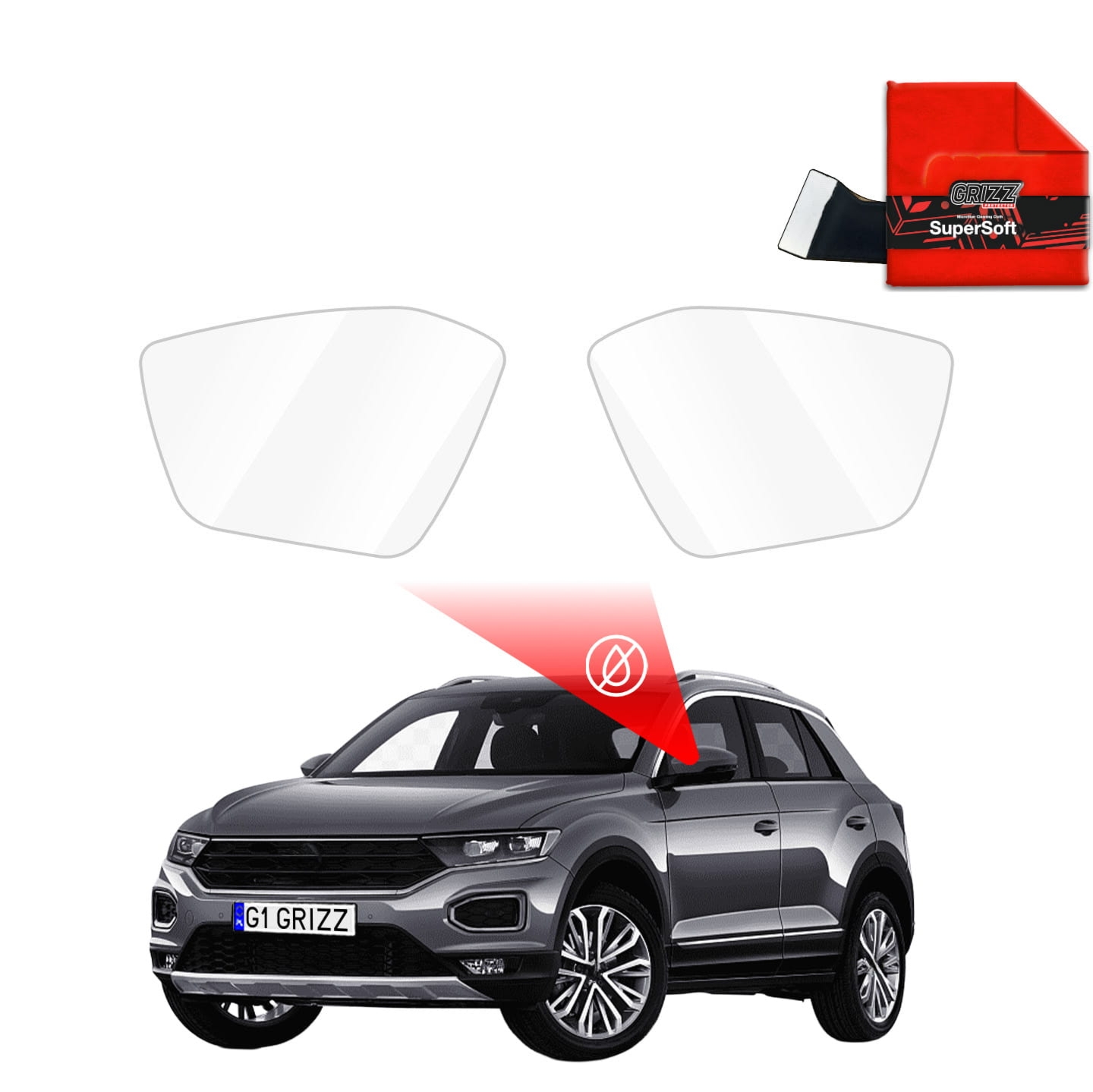 Folia przeciwdeszczowa Grizz Protector na lusterka do Volkswagen T-Roc (2017-2021)