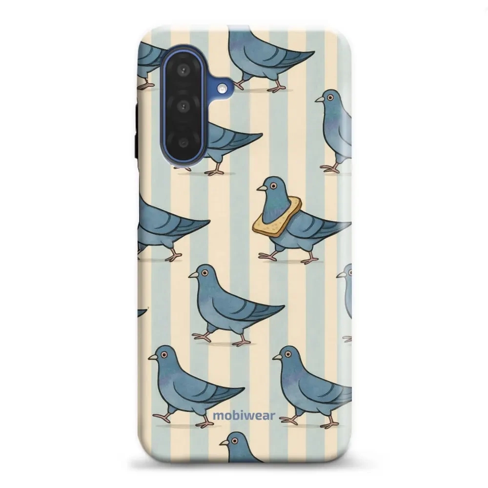 Etui ochronne do Galaxy A17 5G, Mobiwear Elite Pro, błękitne gołębie