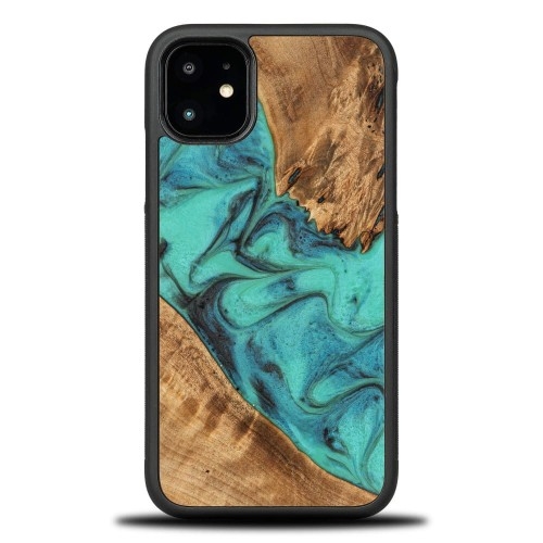 Image of Drewniane etui Bewood do iPhone 11, Turquoise