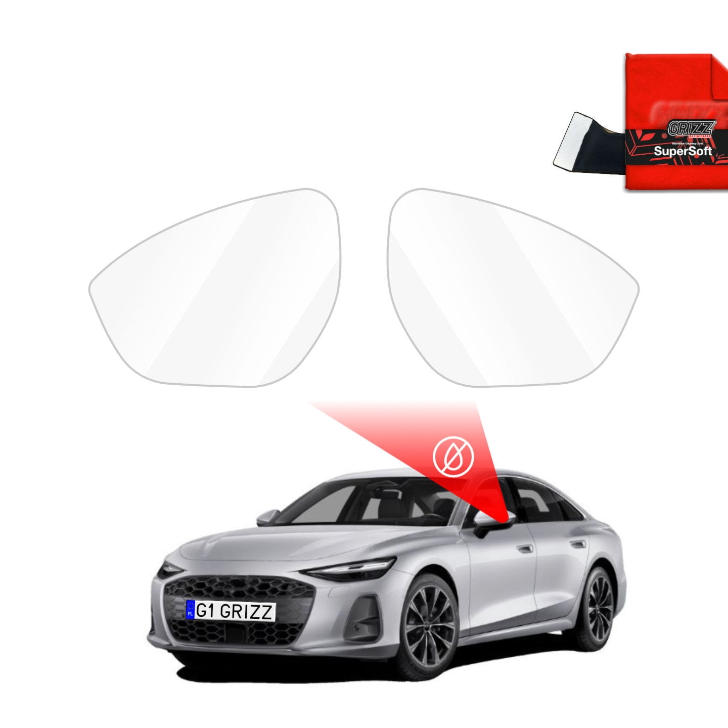 Folia przeciwdeszczowa Grizz Protector na lusterka do Audi A6 C9 (2025-2026)