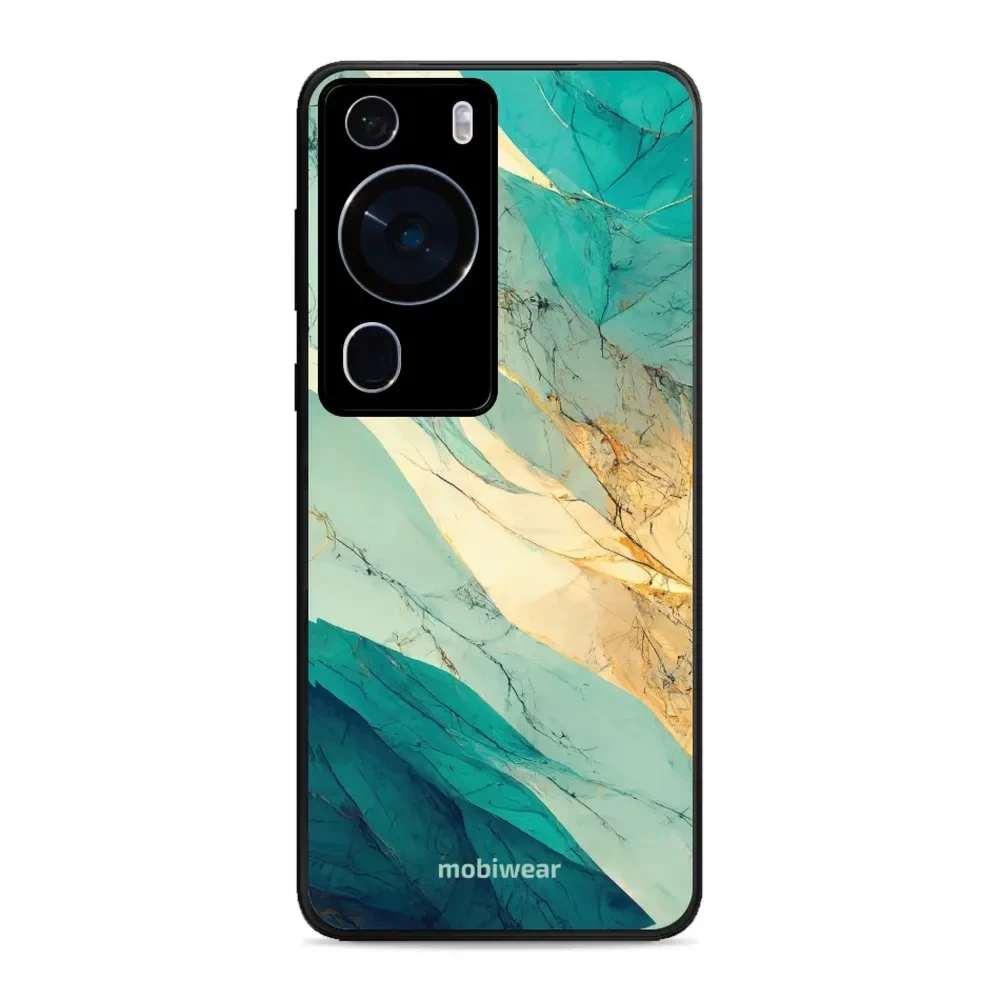 Etui ochronne do Huawei P60 Pro, Mobiwear Glossy Case, turkusowy marmur