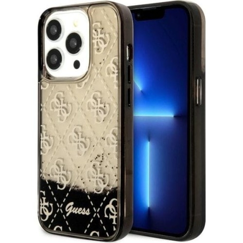 Image of Etui Guess Liquid Glitter 4G Translucent do iPhone 14 Pro, czarne