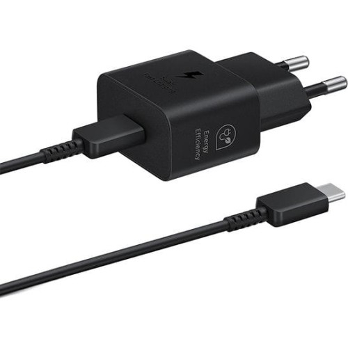 Image of Ładowarka sieciowa Samsung EP-T2510XB 25W Fast Charge + kabel USB-C, czarna