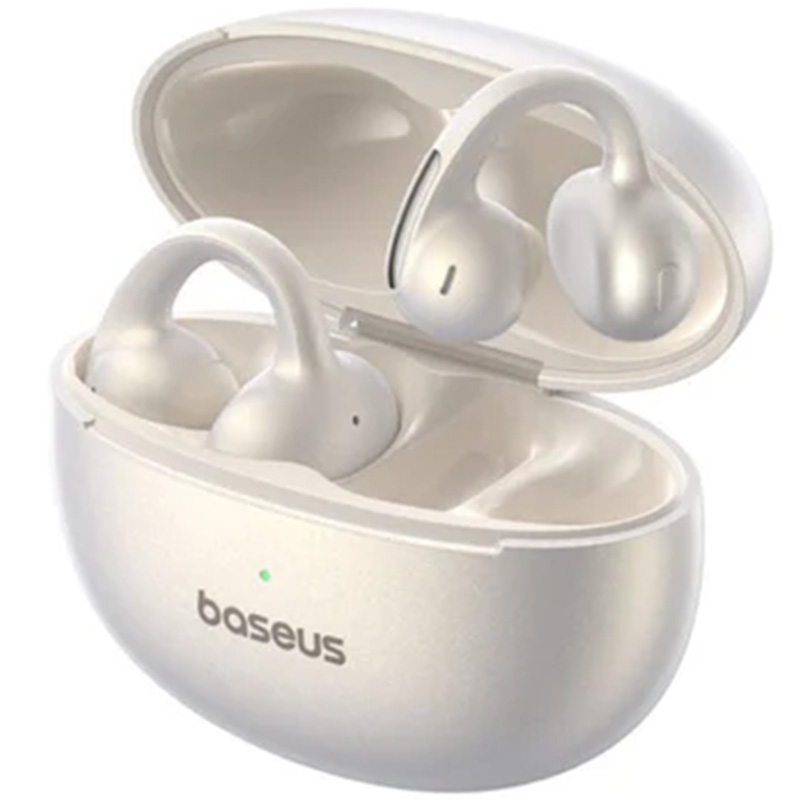 Słuchawki douszne z klipsem Baseus Bowie MC1 Pro Open Ear TWS Earbuds, IP67, Bluetooth 6.0, białe