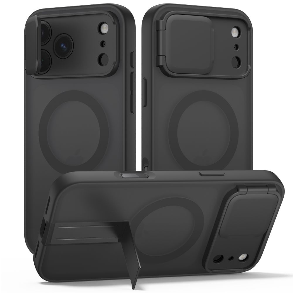 Etui z osłoną aparatu Tech-Protect Kevlar Aura do iPhone 18 Pro Max / 17 Pro Max do MagSafe, przydymione-czarne