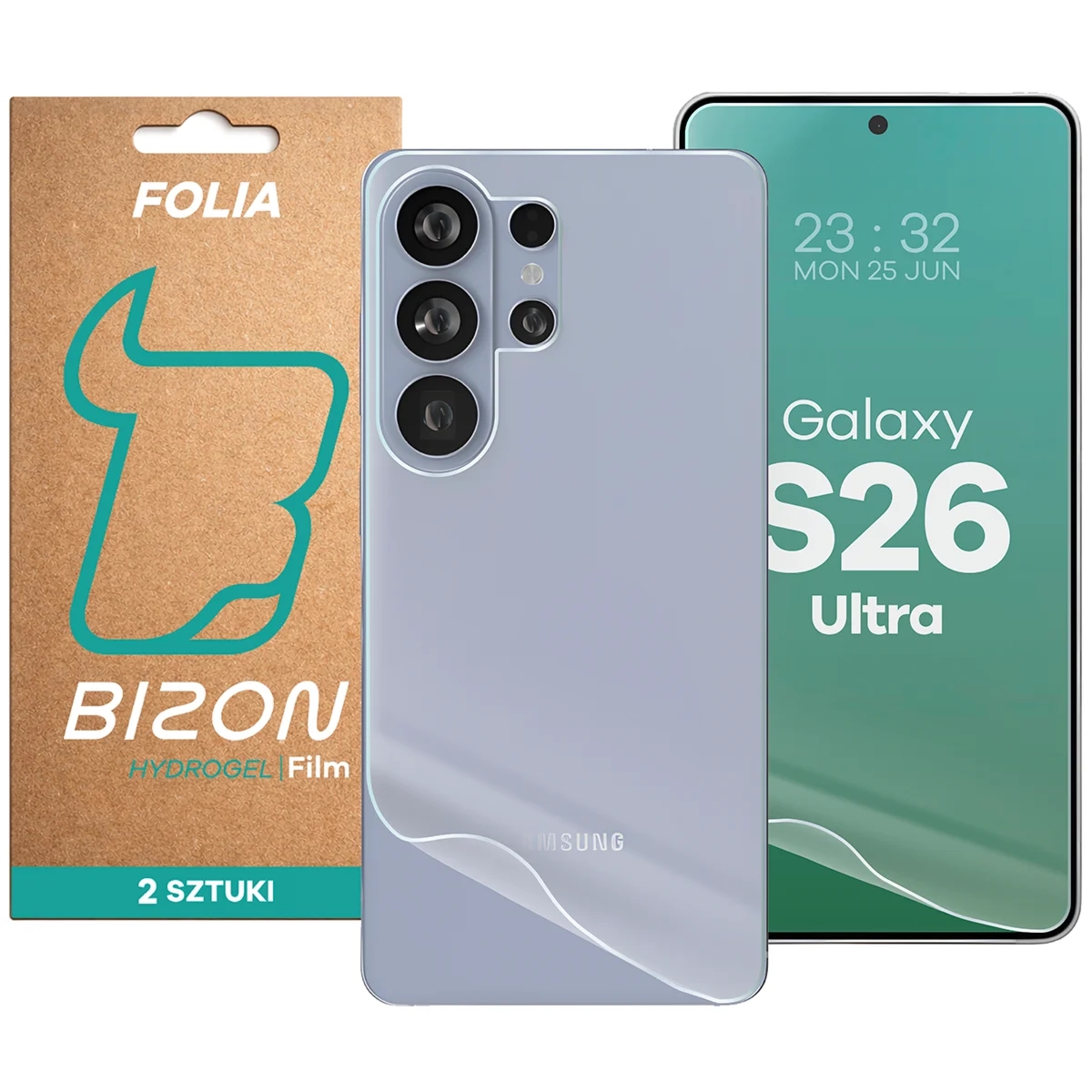 Folia hydrożelowa na tył i przód Bizon Film Hydrogel Pack do Galaxy S26 Ultra