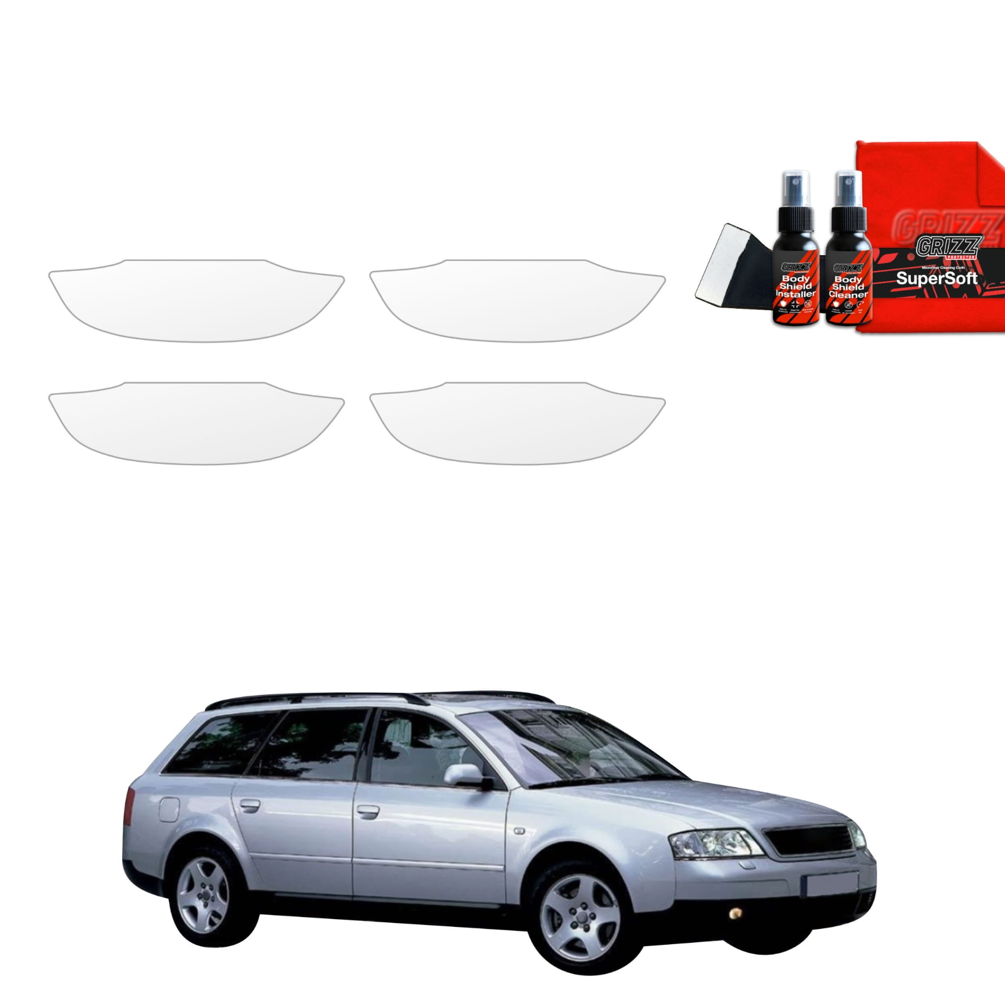 4w1 Folia ochronna pod klamki Grizz Protector do Audi A6 C5 Avant (1998-2004)