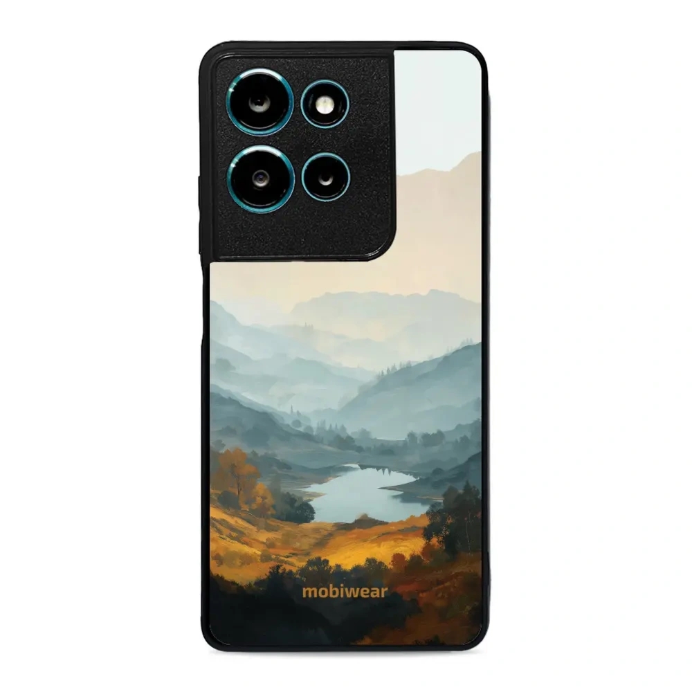 Etui ochronne do Motorola Moto G75 5G, Mobiwear Glossy Case, jezioro w dolinie