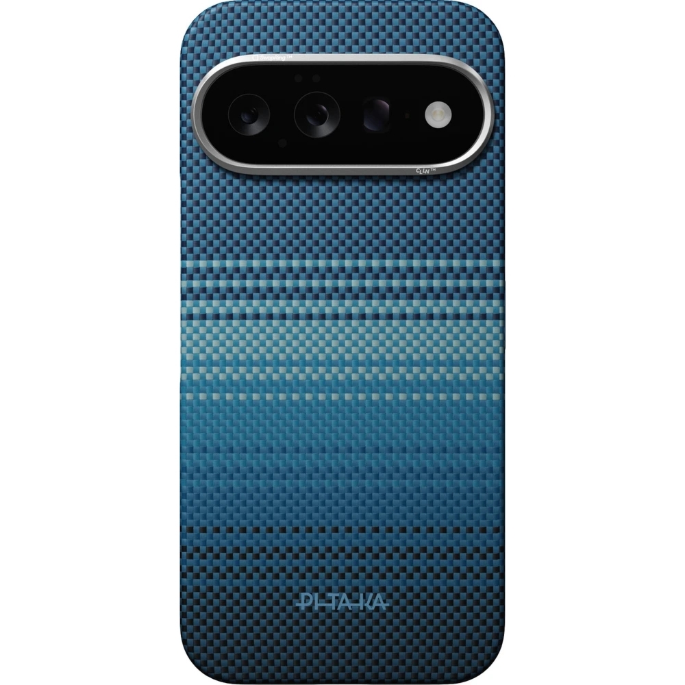 Etui aramidowe z programowalnymi przyciskami Pitaka Edge Case do Google Pixel 11, do MagSafe, niebieskie z kevlarem
