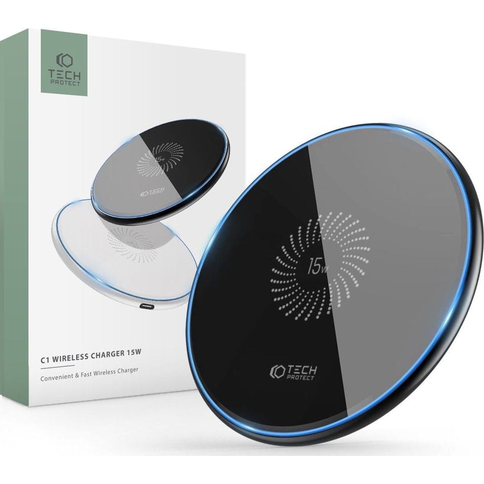 Image of Ładowarka indukcyjna Tech-Protect QI15W-C1 Wireless Charger 15W, czarna