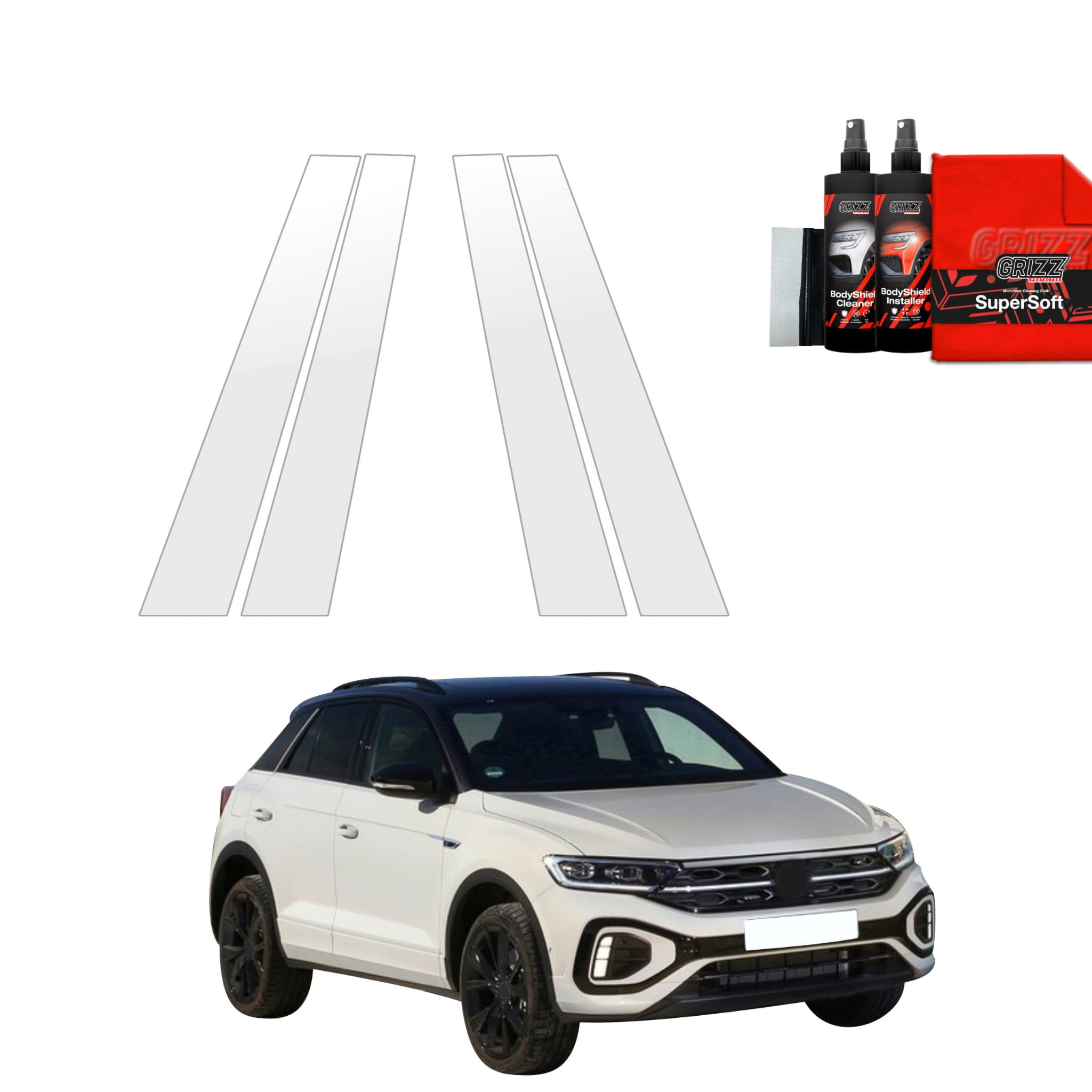 4w1 Folia ochronna na słupki Grizz Protector do Volkswagen T-Roc (2021-2025)