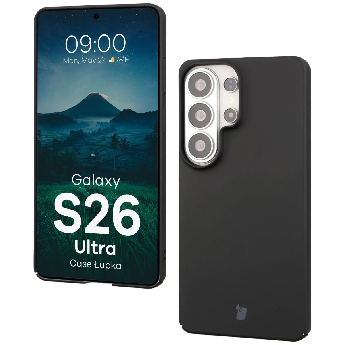 Etui Bizon Case Łupka do Galaxy S26 Ultra, czarne