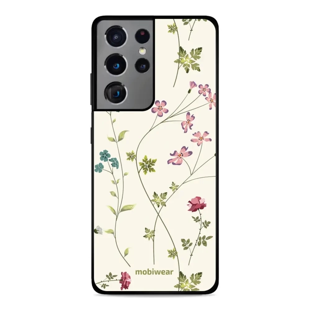 Etui ochronne do Galaxy S21 Ultra, Mobiwear Glossy Case, sielski kwiat