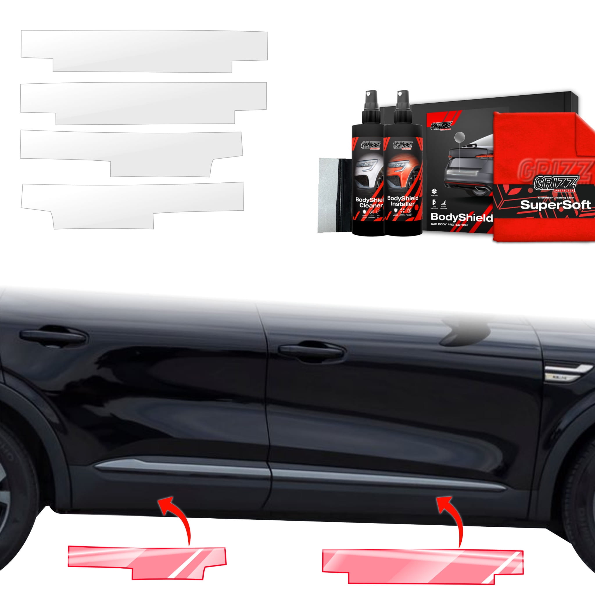 4w1 Folia ochronna Grizz Protector na progi do Renault Arkana (2022-2026)