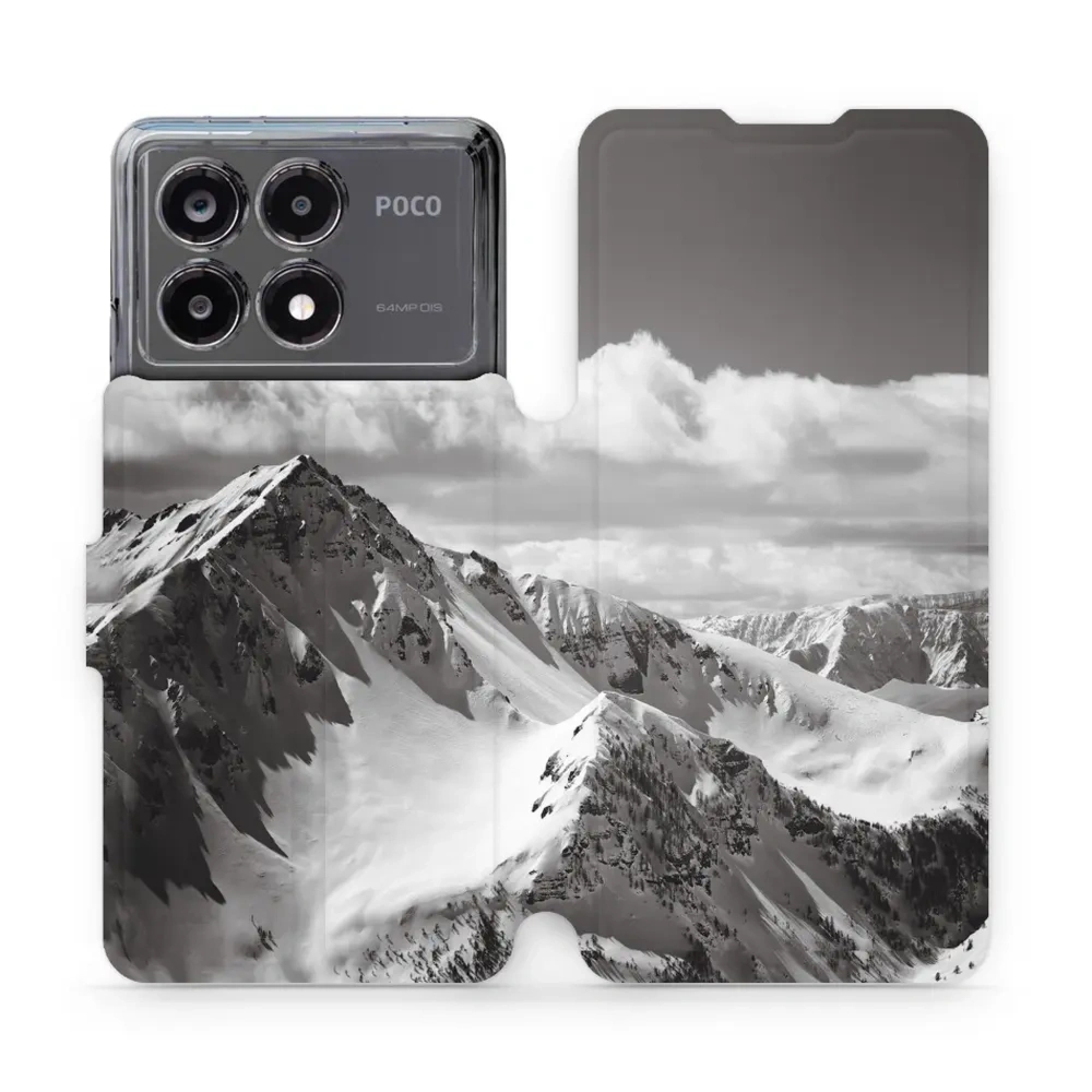 Etui z klapką do Xiaomi POCO X6 Pro, Mobiwear Book, górski szczyt