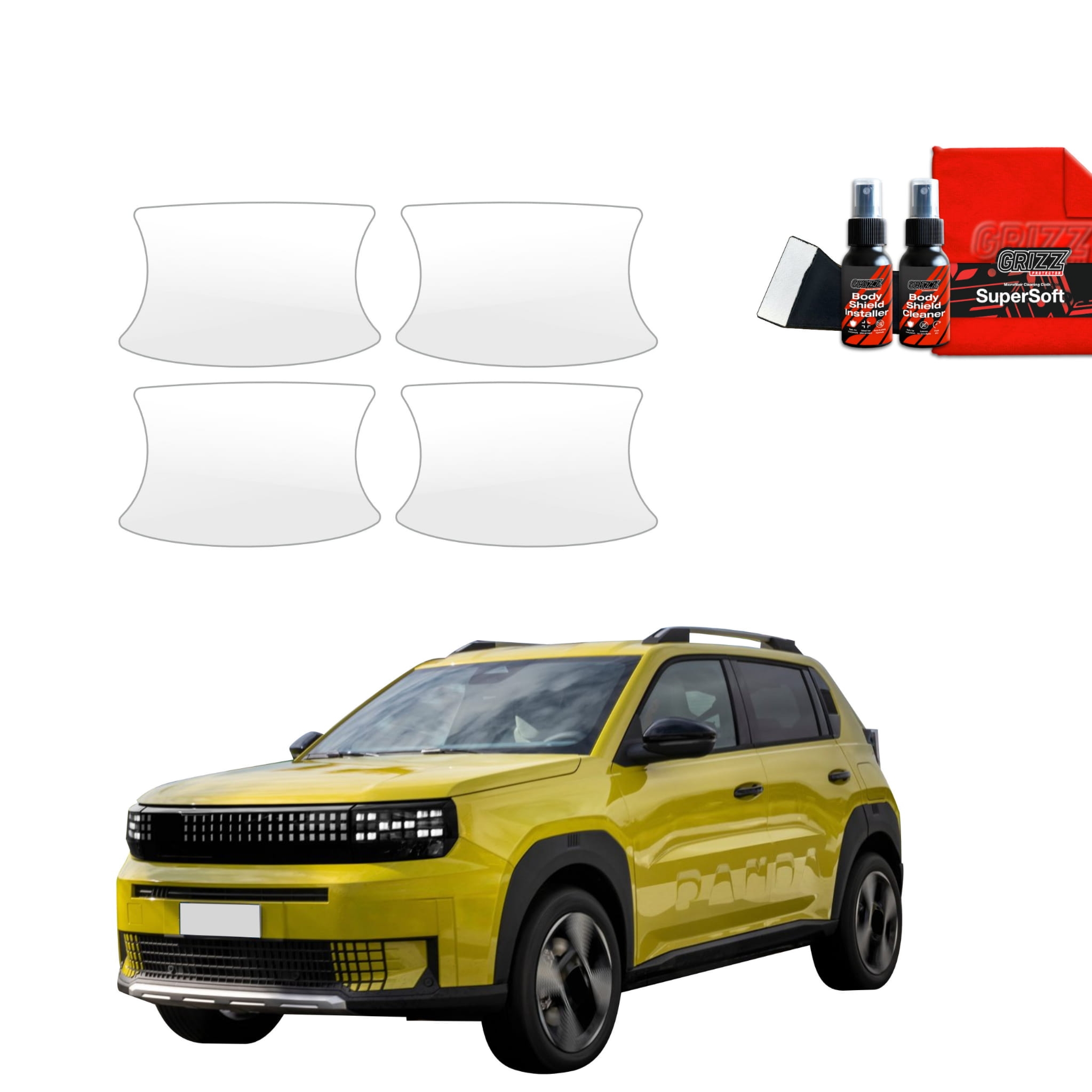 4w1 Folia ochronna Grizz Protector pod klamki do Fiat Grande Panda (2025-2026)