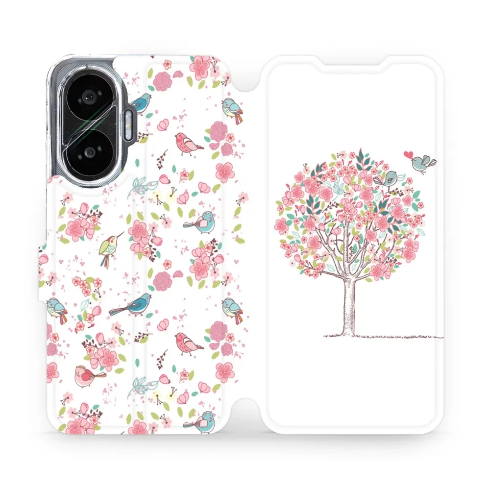 Etui z klapką do Xiaomi POCO F7, Mobiwear Book, różowy gaj