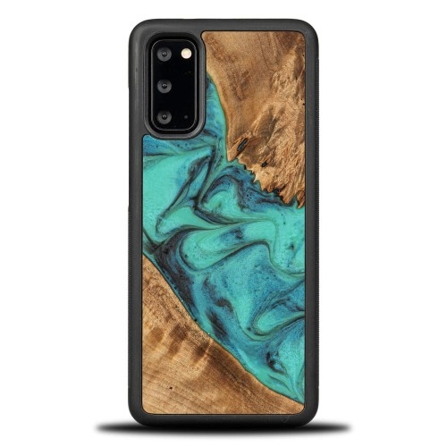 Image of Drewniane etui do Galaxy S20, Bewood Unique Turquoise