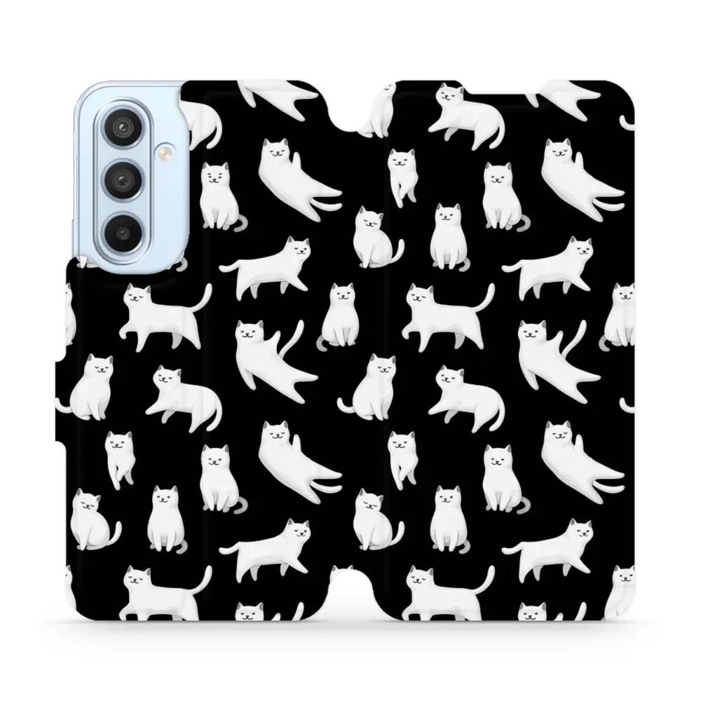 Etui z klapką do Galaxy A54 5G, Mobiwear Book, kotki luna