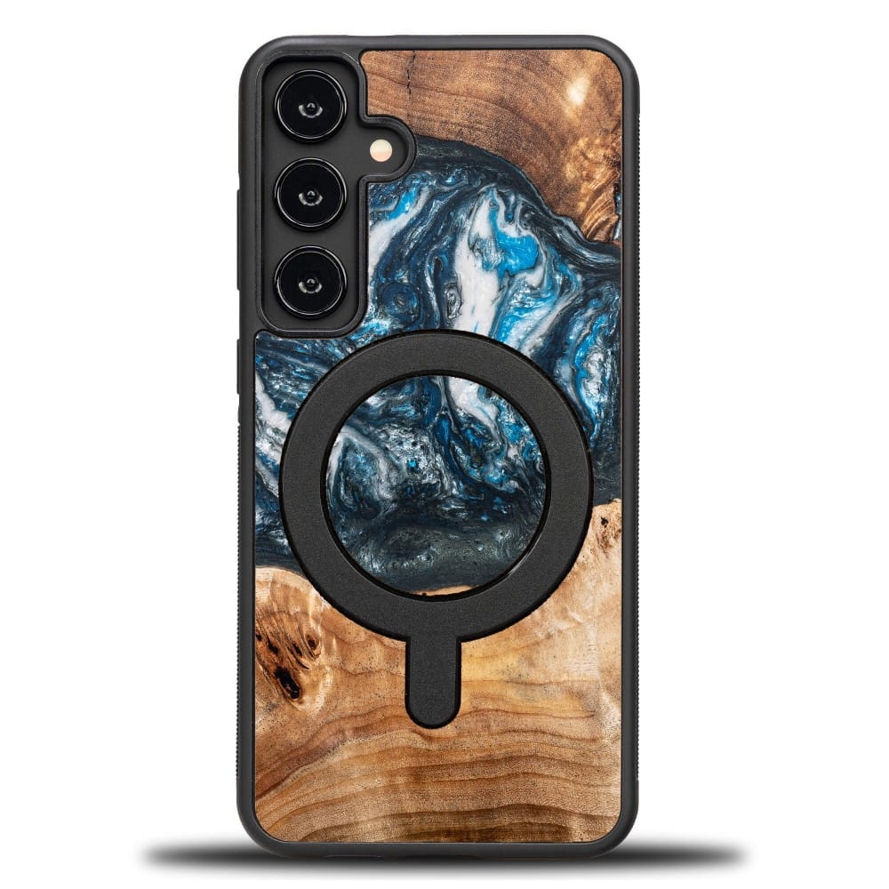 Image of Drewniane etui do Galaxy S25 Plus, Bewood Unique Planets Ziemia do MagSafe
