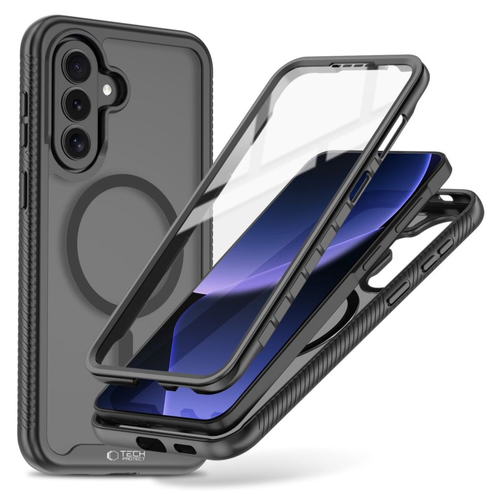 Etui Tech-Protect Defense do MagSafe do Galaxy A57 5G, czarne matowe