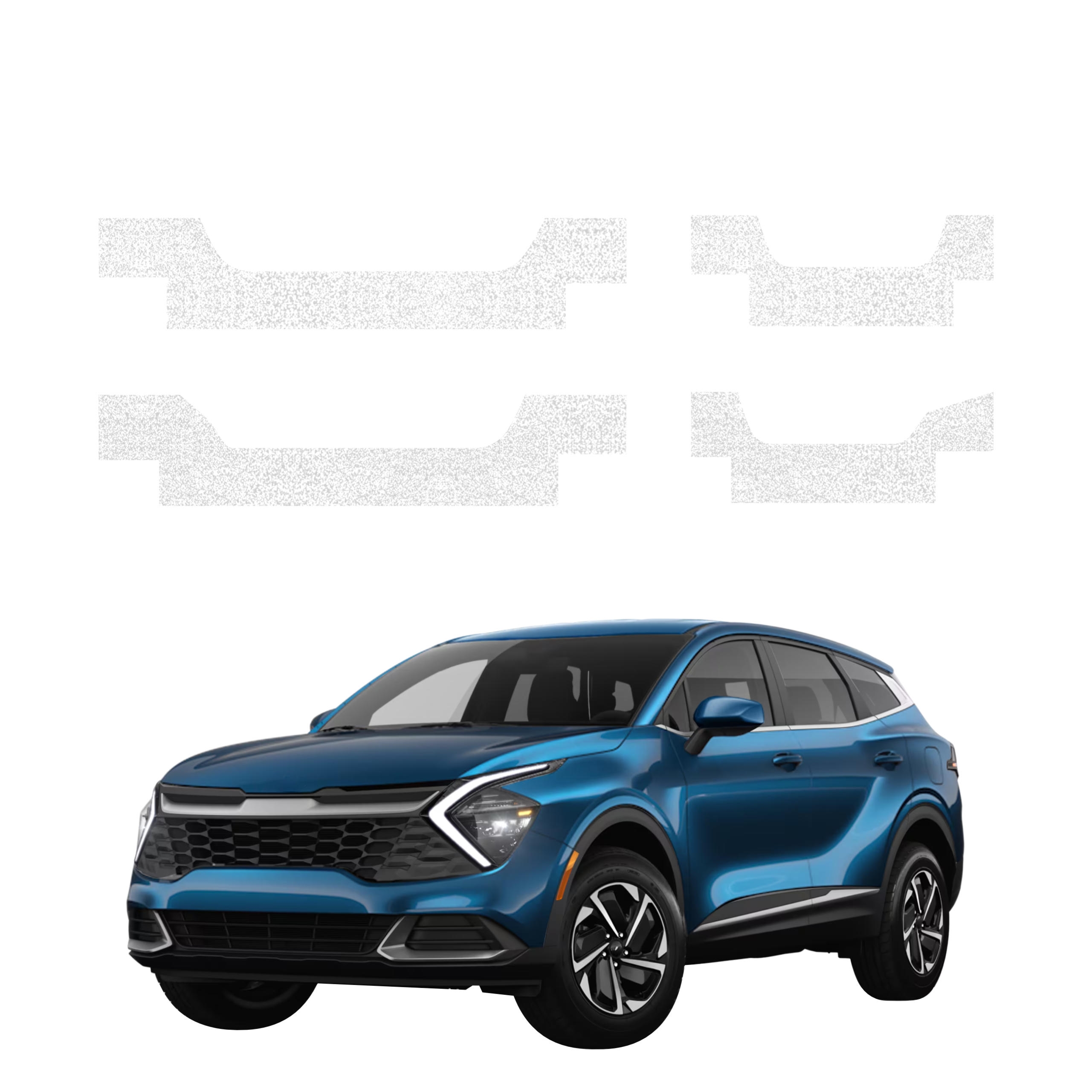 4w1 Biała powłoka techniczna Grizz Protector na progi Kia Sportage 5 (2021-2025)