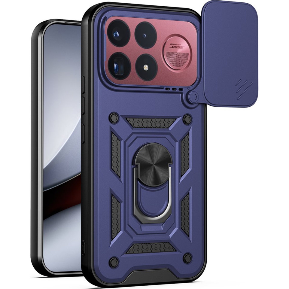 Etui z ochroną aparatu Techsuit CamShield Series do Xiaomi POCO F9 Ultra, niebieskie