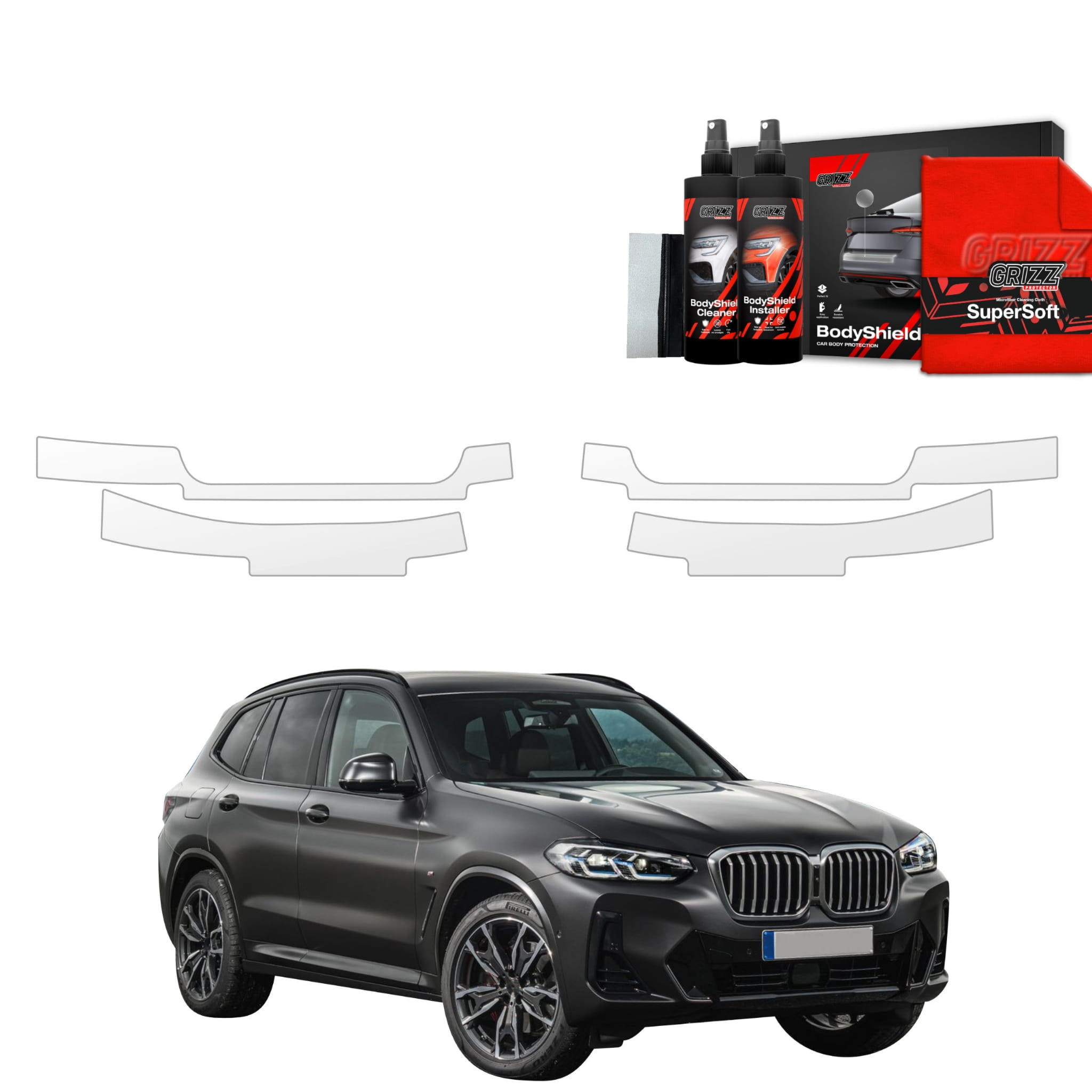 4w1 Folia ochronna na progi Grizz Protector do BMW X3 (2021-2024)
