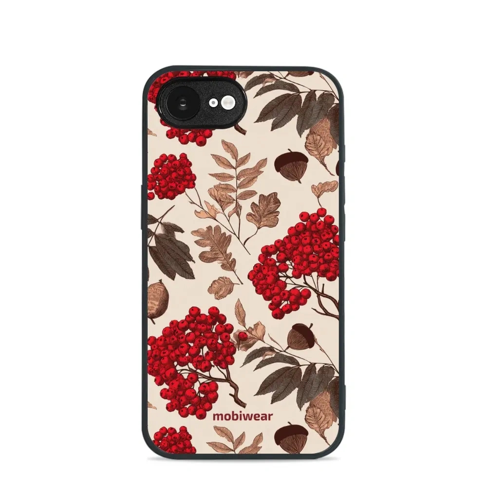 Etui ochronne do iPhone 17e, Mobiwear Glossy Case, jarzębina na ecru