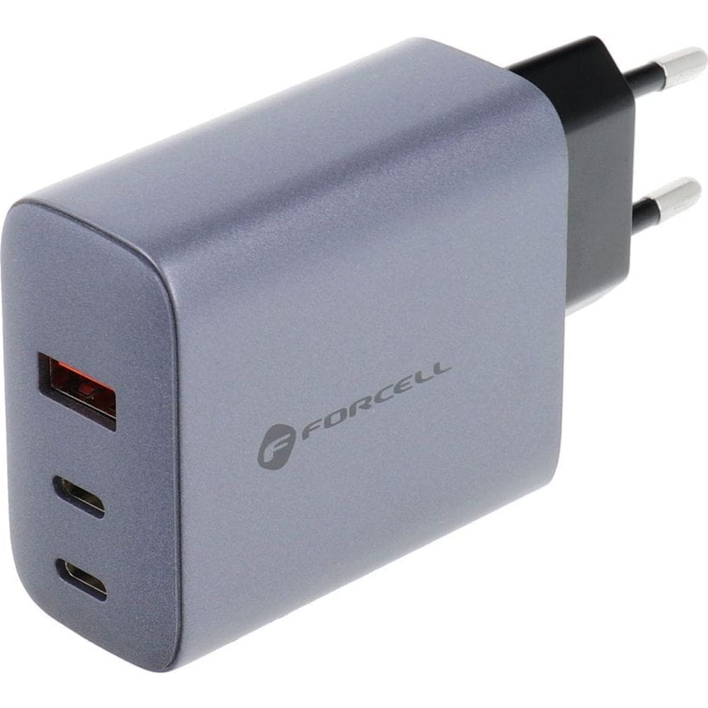 Image of Ładowarka sieciowa Forcell F-Energy GaN Charger 65W, USB-A, USB-C, QC, PD, grafitowo-czarna