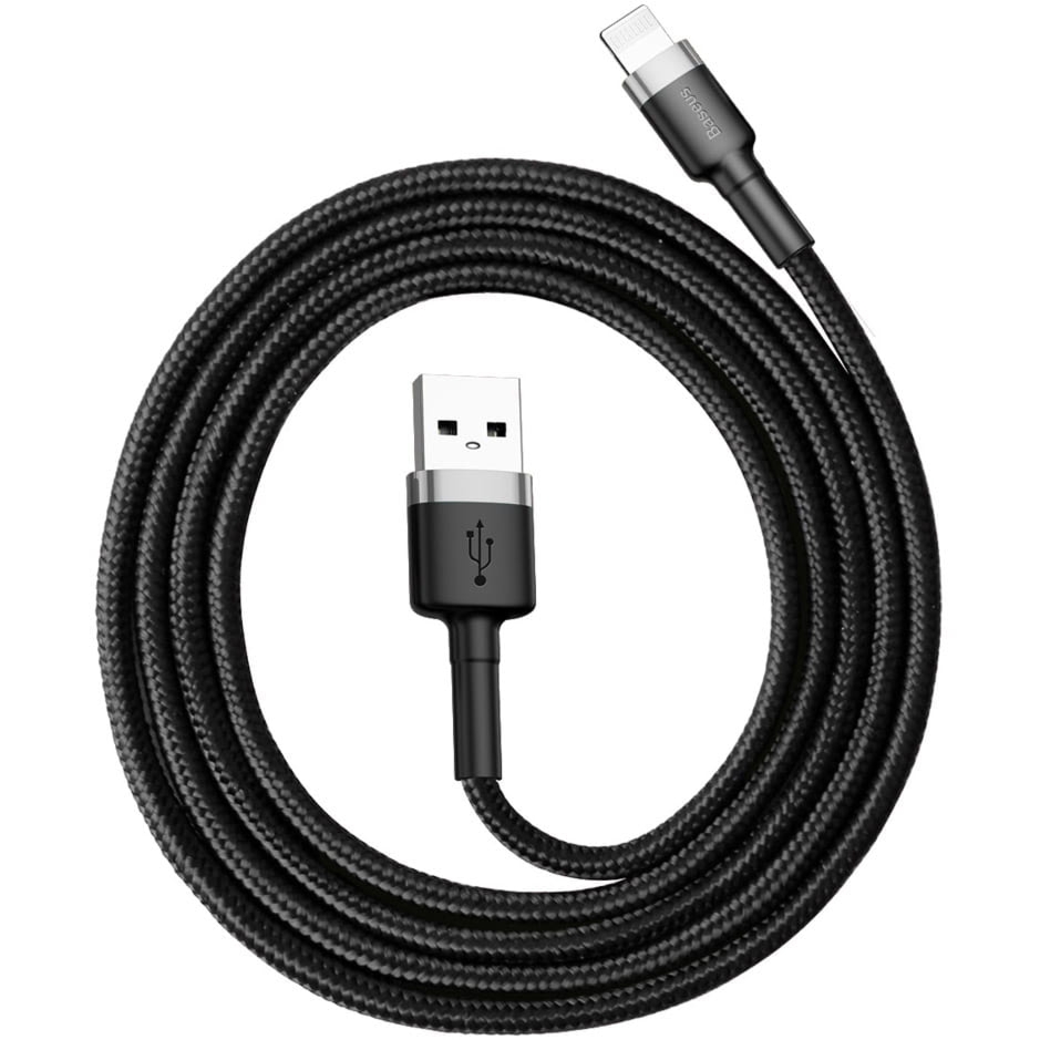 OUTLET: Kabel Baseus Cafule USB-A do Lightning 1m, czarno-szary