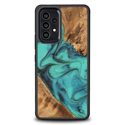 Image of Drewniane etui do Galaxy A73 5G, Bewood Unique Turquoise