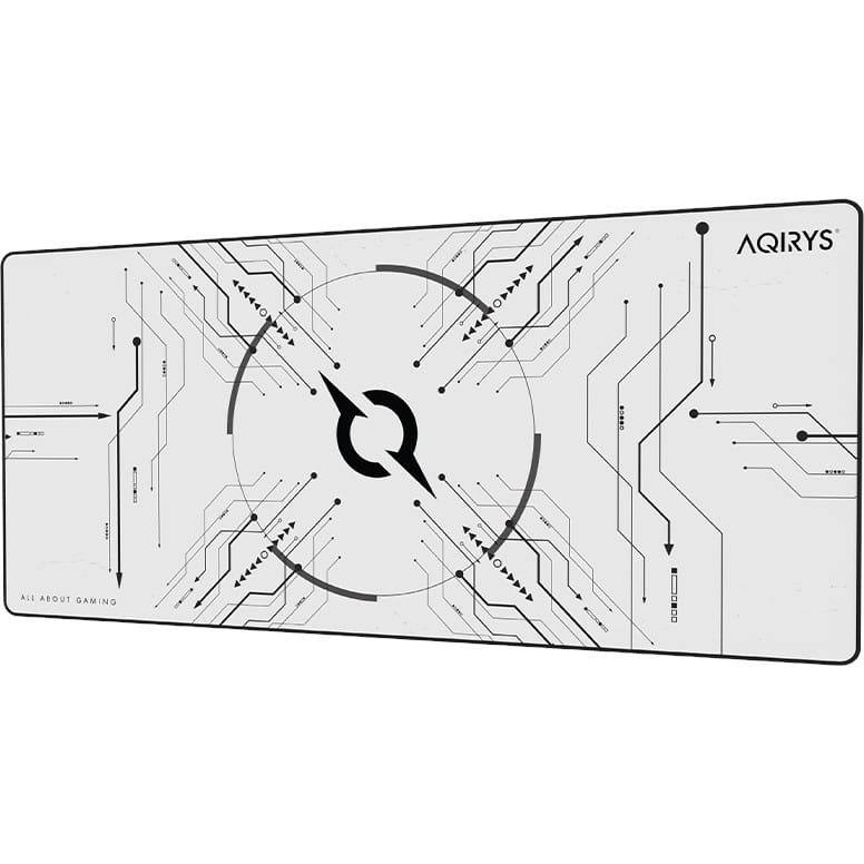 Image of Podkładka gamingowa pod mysz / klawiaturę, AQIRYS GRUIS XL 900x400, biała