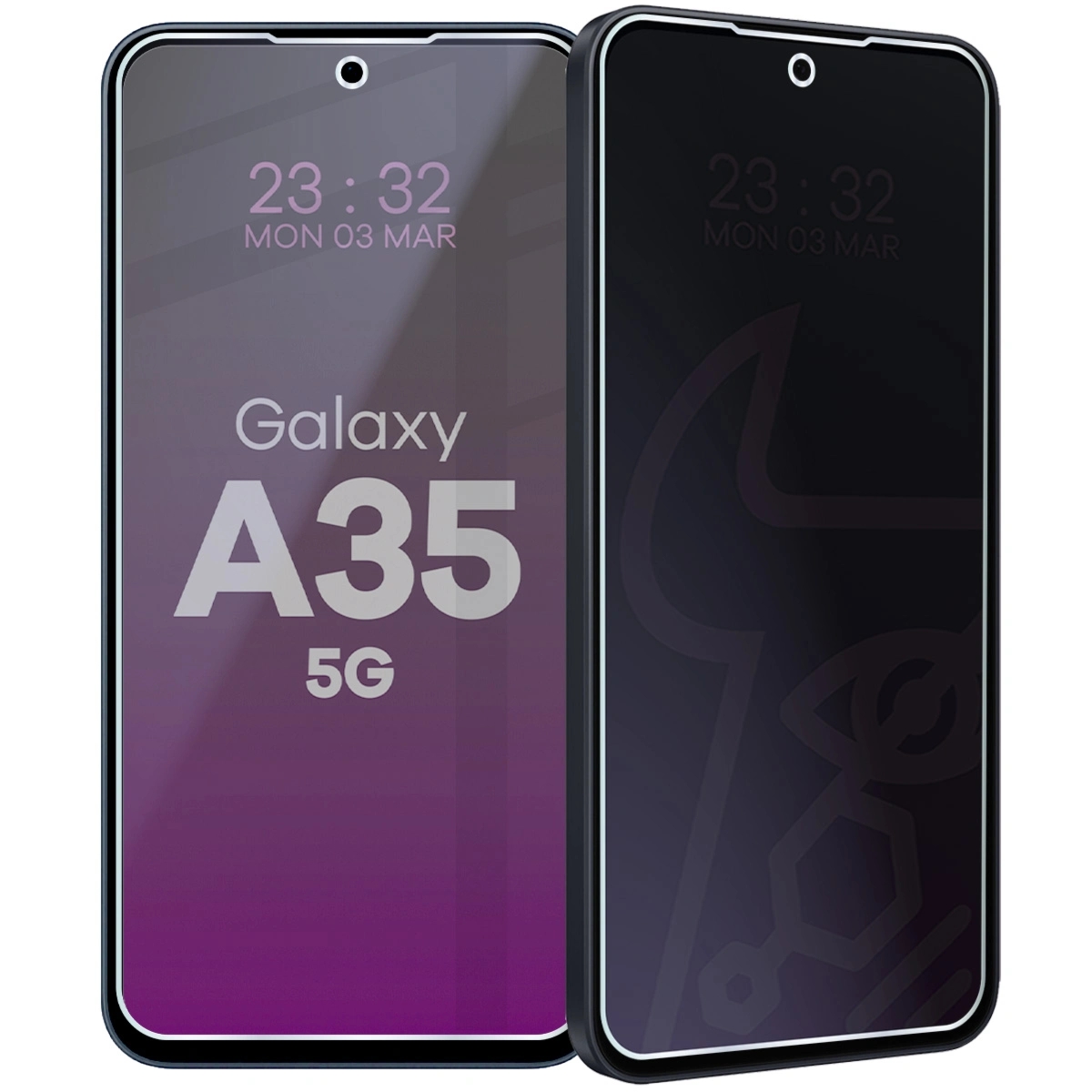 Prywatyzujące szkło hybrydowe Bizon Hybrid Shadow do Galaxy A35 5G, matowe