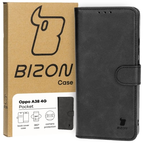 Image of Etui Bizon Case Pocket do Oppo A38 4G, czarne