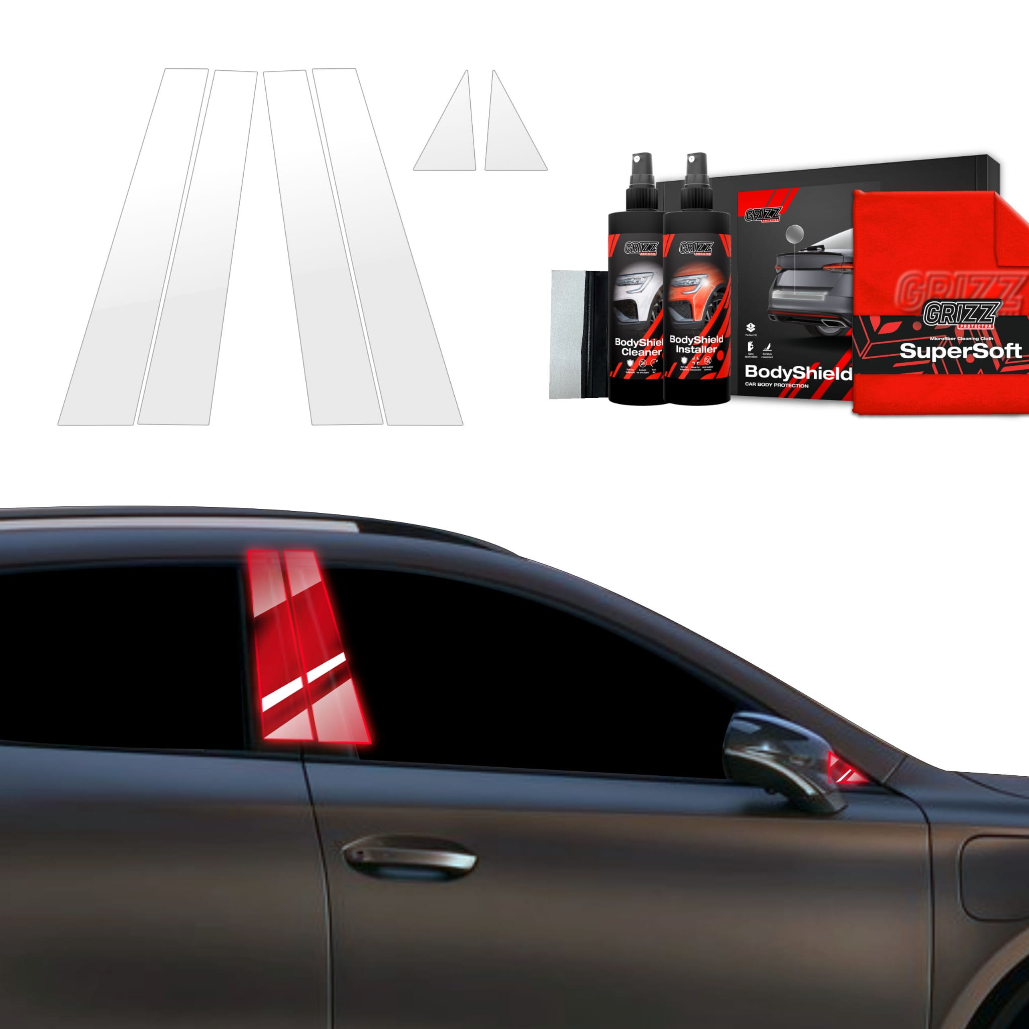 6w1 Folia ochronna Grizz Protector na słupki do Cupra Formentor Facelift (2024-2026)