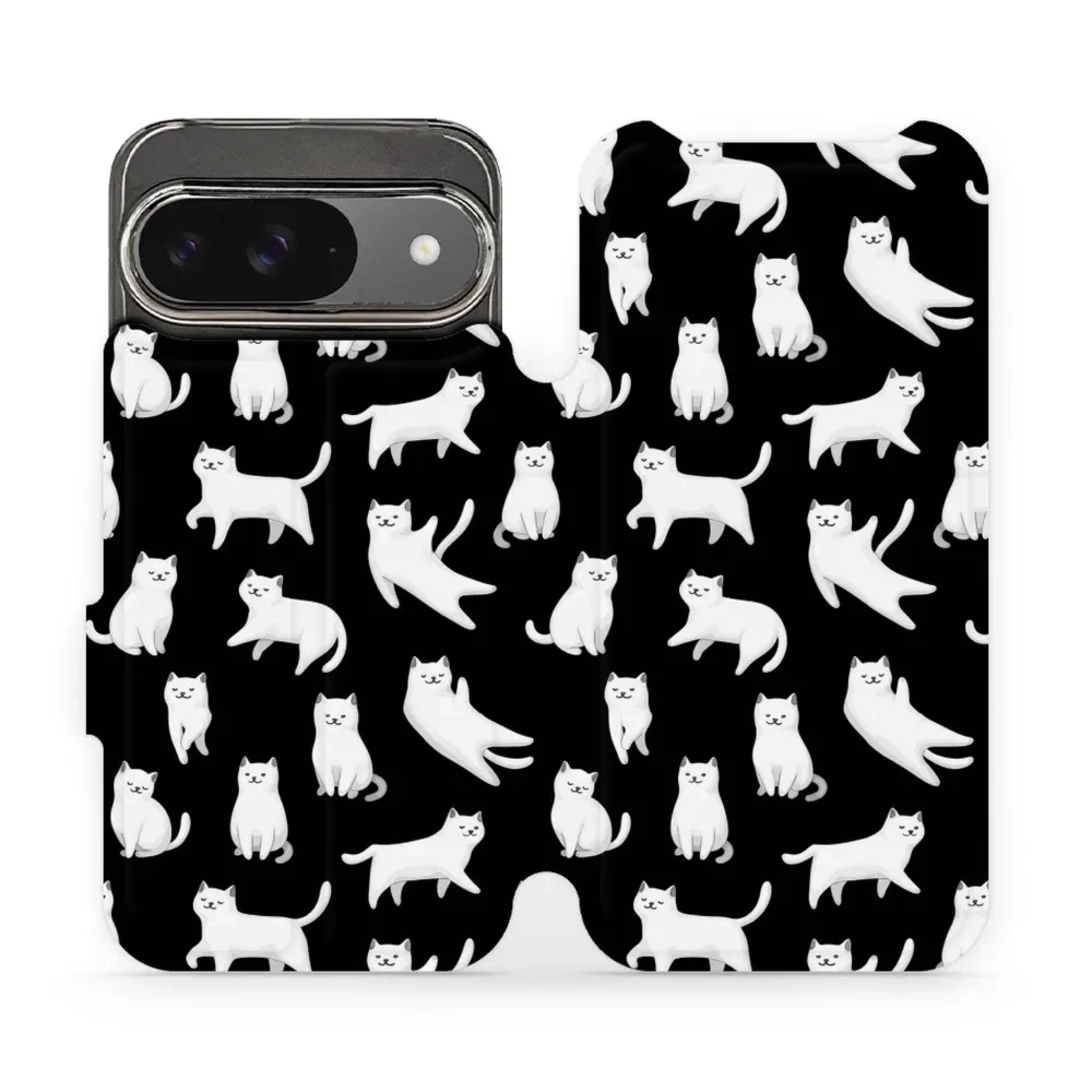Etui z klapką do Google Pixel 9, Mobiwear Book, kotki luna