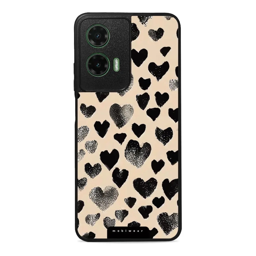 Etui ochronne do Motorola Moto G35 5G, Mobiwear Glossy Case, beżowa miłość