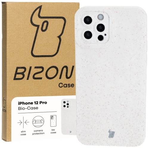 Image of Ekologiczne etui Bizon Bio-Case do iPhone 12 Pro, ecru