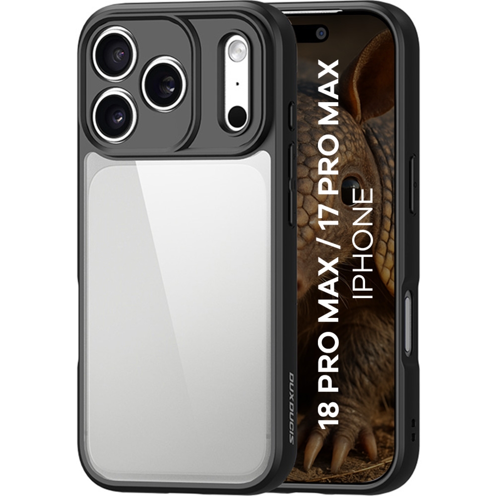 OUTLET: Etui Dux Ducis AIMO do iPhone 18 Pro Max / 17 Pro Max, przezroczysto-czarne